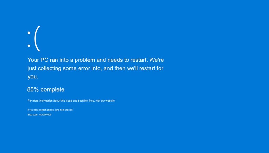 Blue screen